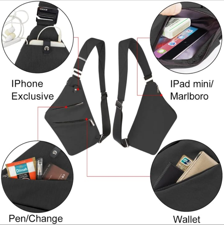 Morral ultra delgado de gran capacidad