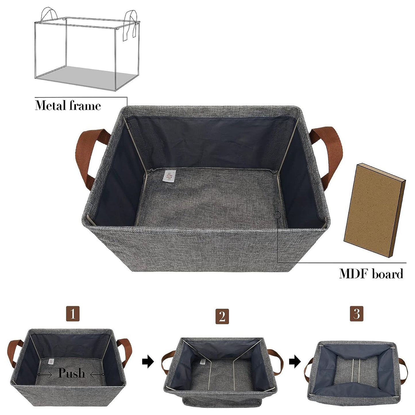 Canasta Caja Organizador Rigido Plegable