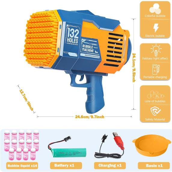 Pistola de burbujas grande