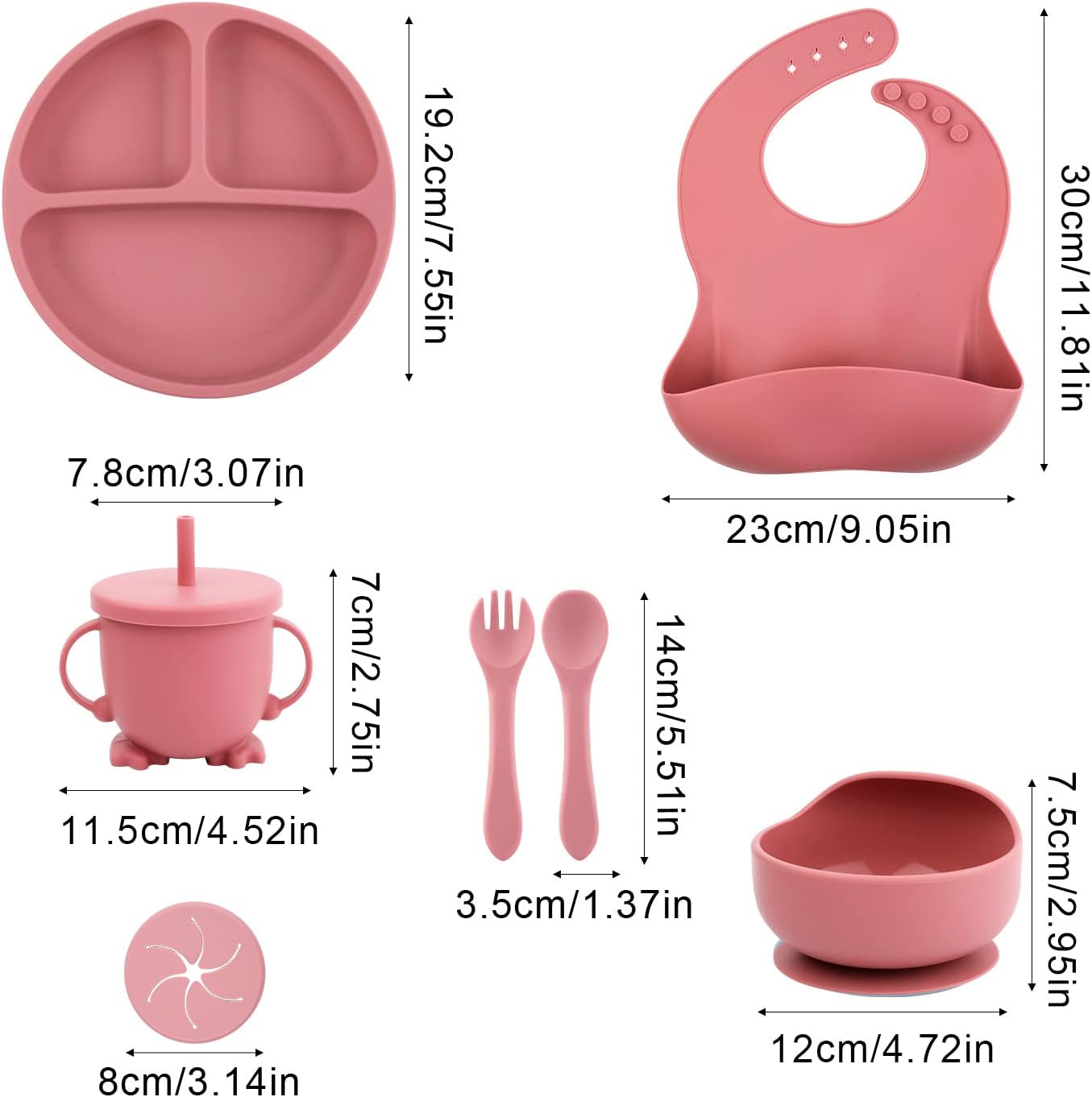 Set De Vajilla 7 pcs De Alimentación Para Bebe