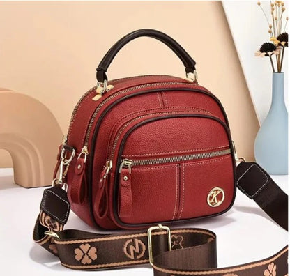 ✨Hot Sale 🎁 Bolso de cuero con correa ancha ajustable y compartimento multifuncional