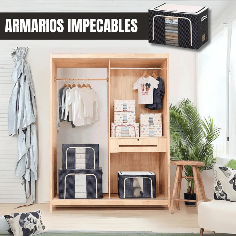 🔥PAGA 2 LLEVA 3🔥 Organizador XL  de Gran Capacidad 90L con soporte de varillas