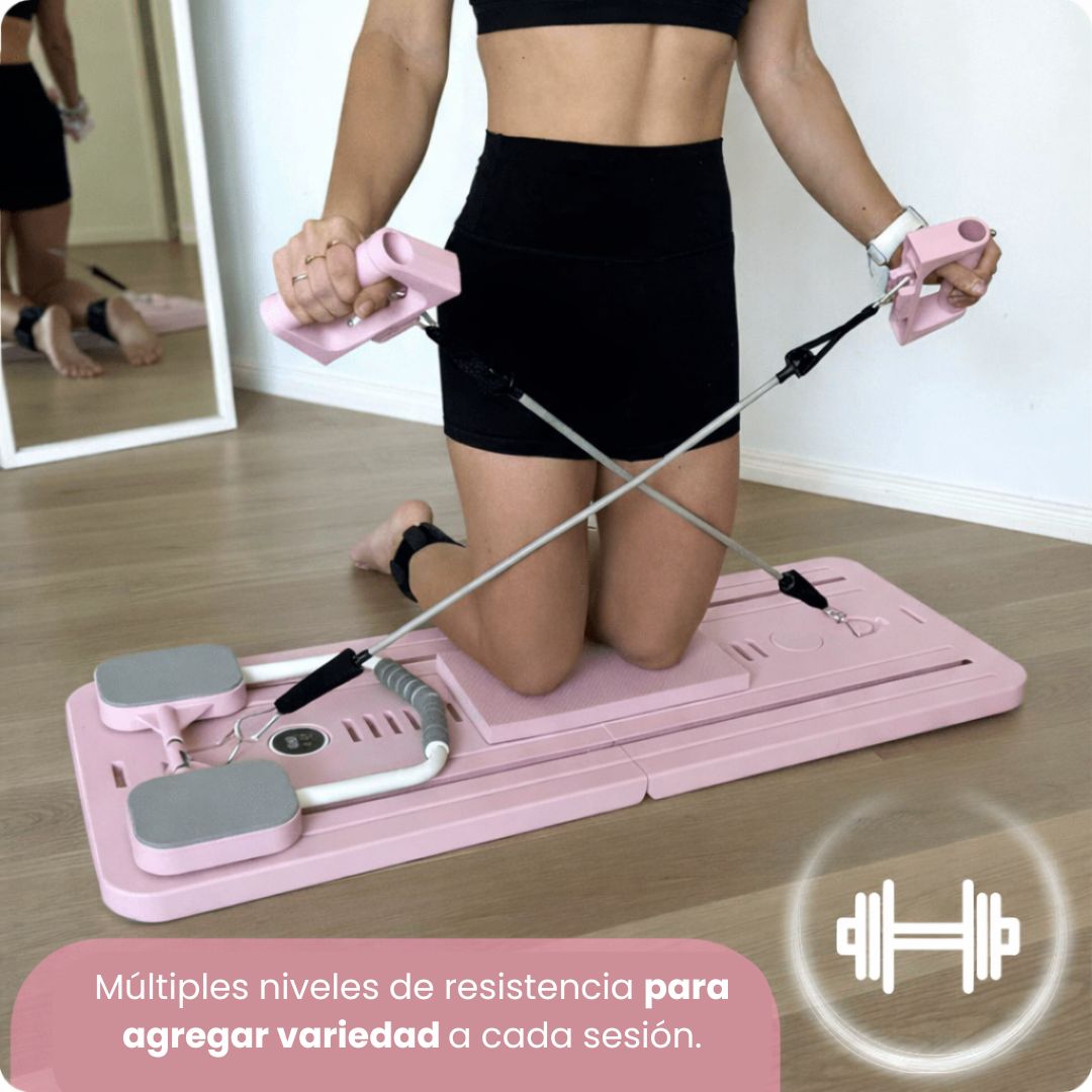Tablero de Pilates Todo en Uno para Fuerza, Core y Glúteos
