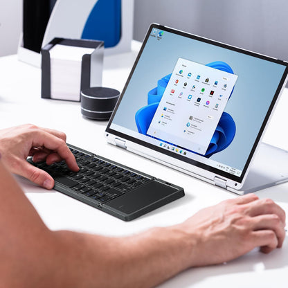 Teclado Bluetooth Plegable Con Panel Táctil