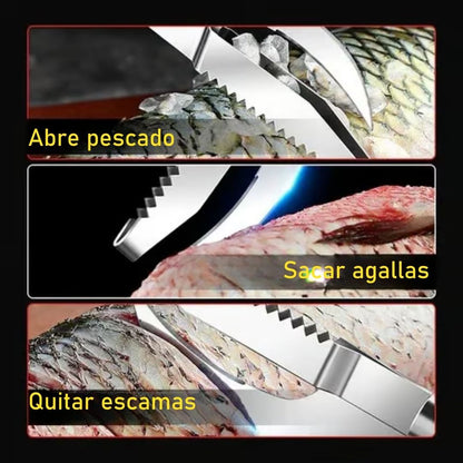 🔥🔥Cuchillo multi escamas de pescado 3 en 1 (2X1)