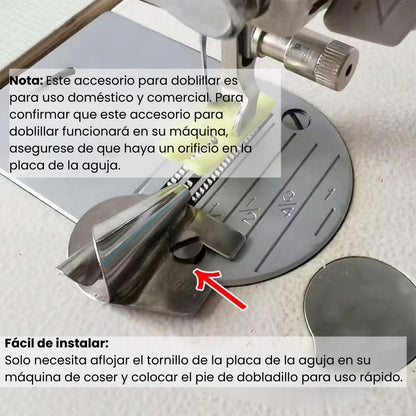 🔥50% DCTO🔥 Pie Dobladillo Enrollable Para Coser