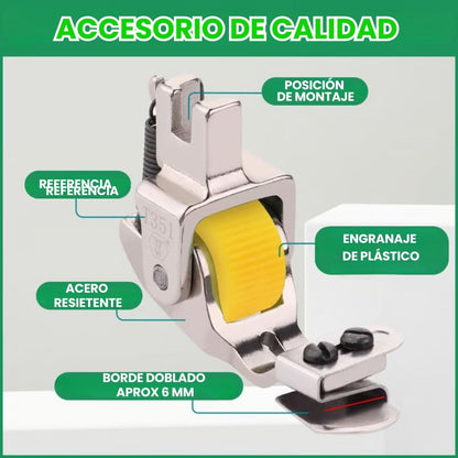 🔥 Versátil prensatelas de dobladillo enrollado ajustable