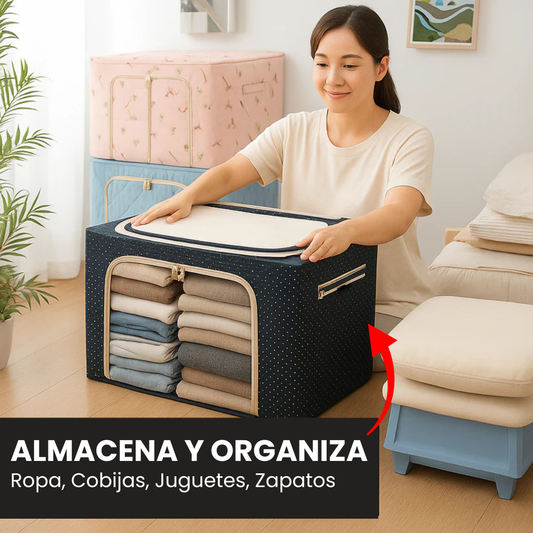 🔥PAGA 2 LLEVA 3🔥 Organizador XL  de Gran Capacidad 90L con soporte de varillas