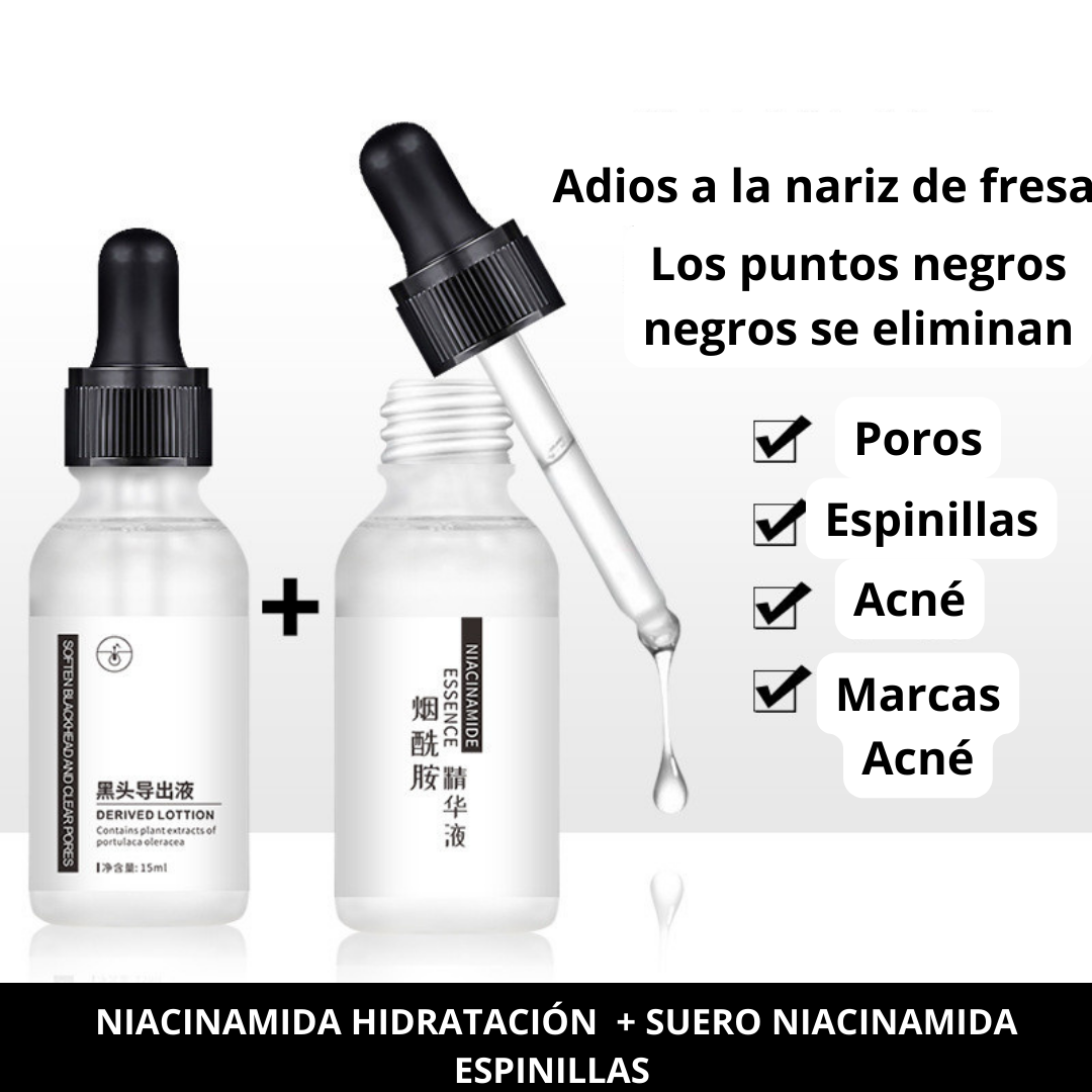 1 NIACINAMIDA PUNTOS NEGROS + 1 NIACINAMIDA PARA CICATRICES