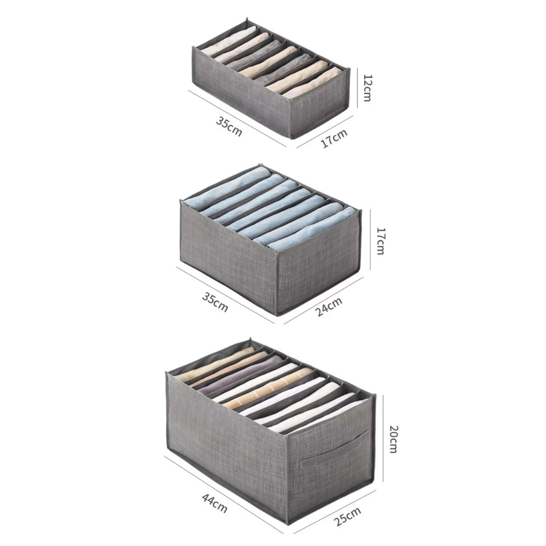 PACK X 3 ORGANIZADORES DE ROPA CON SEPARADORES