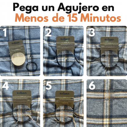 Telar de madera pequeño tipo Speedweve + Accesorios herramienta de reparación de ropa.