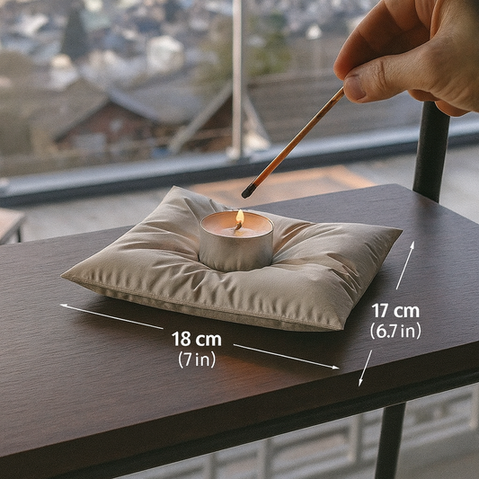 🔥HOT SALE 51% OFF🔥Porta-vela de hormigón artesanal estilo almohada
