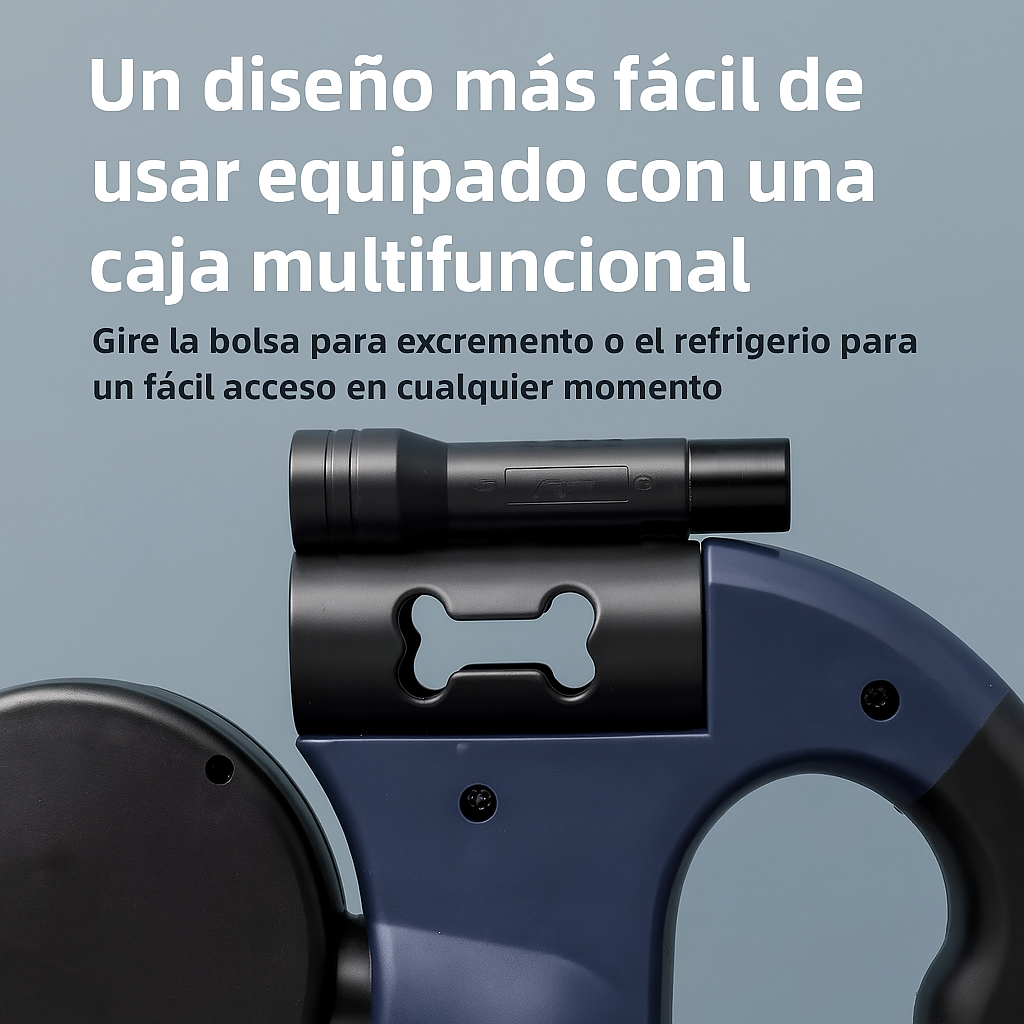 CORREA DOBLE RETRACTIL PARA PERROS