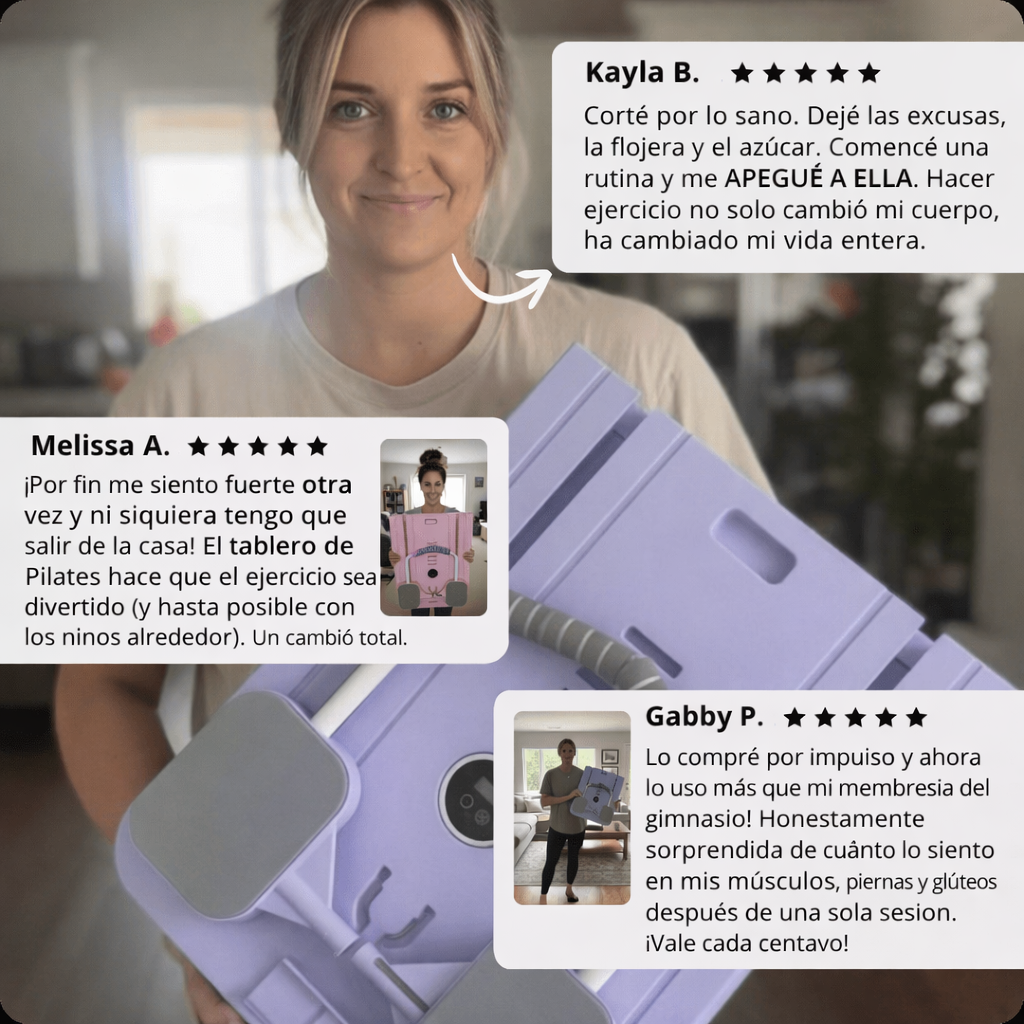 Tablero de Pilates Todo en Uno para Fuerza, Core y Glúteos