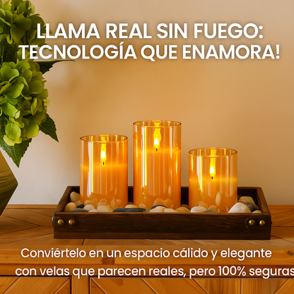 Set de Velas SIN FUEGO - LED x3