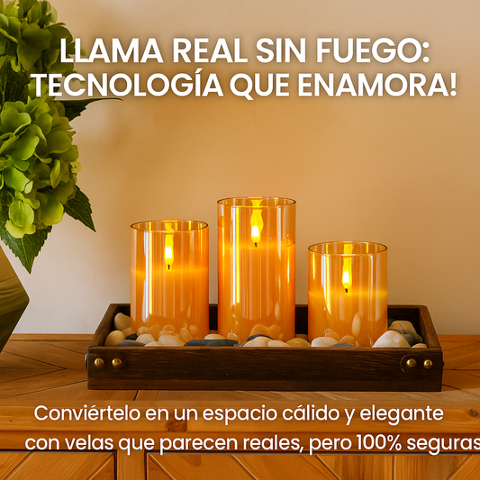 Set de Velas SIN FUEGO - LED x3