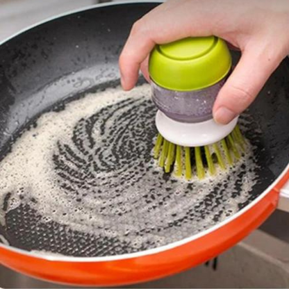 Cepillo Dispensador Jabón Loza + Soporte