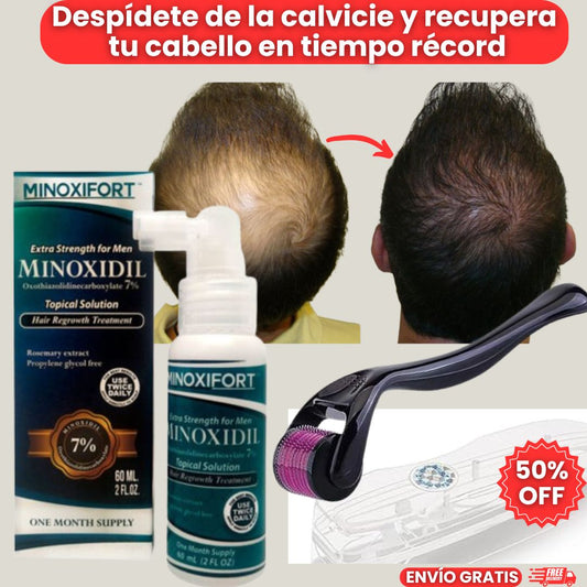 Recupera tu cabello y tu confianza con Dermarroller + Tónico Minoxidil 7%