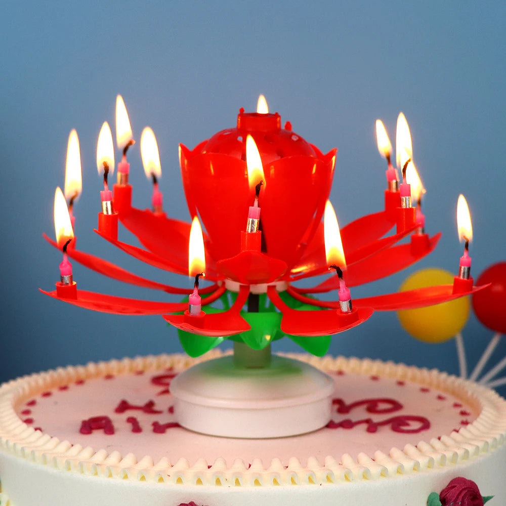 VELA DE CUMPLEAÑOS FLOR MUSICAL