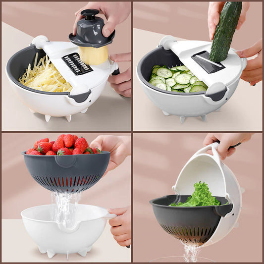 Recipiente rallador 9 en 1  cocina