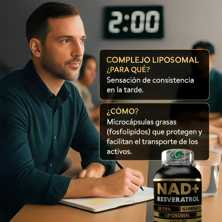 Suplemento NAD+ para antienvejecimiento y regeneración celular 1500mg
