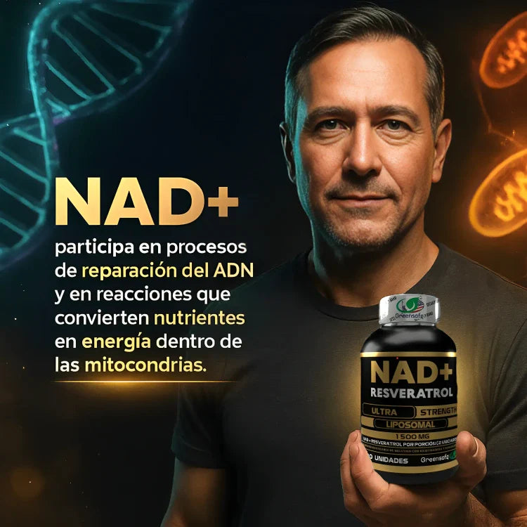 Suplemento NAD+ para antienvejecimiento y regeneración celular 1500mg
