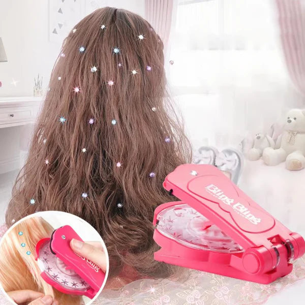 ✨2025 Juego de sellos para joyas de cabello DIY 1 juego de diamantes brillantes herramienta de peinado del cabello