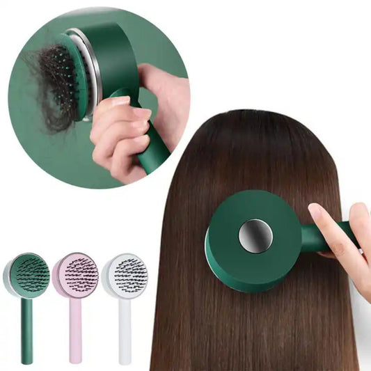 Cepillo autolimpiable estimulador de cabello