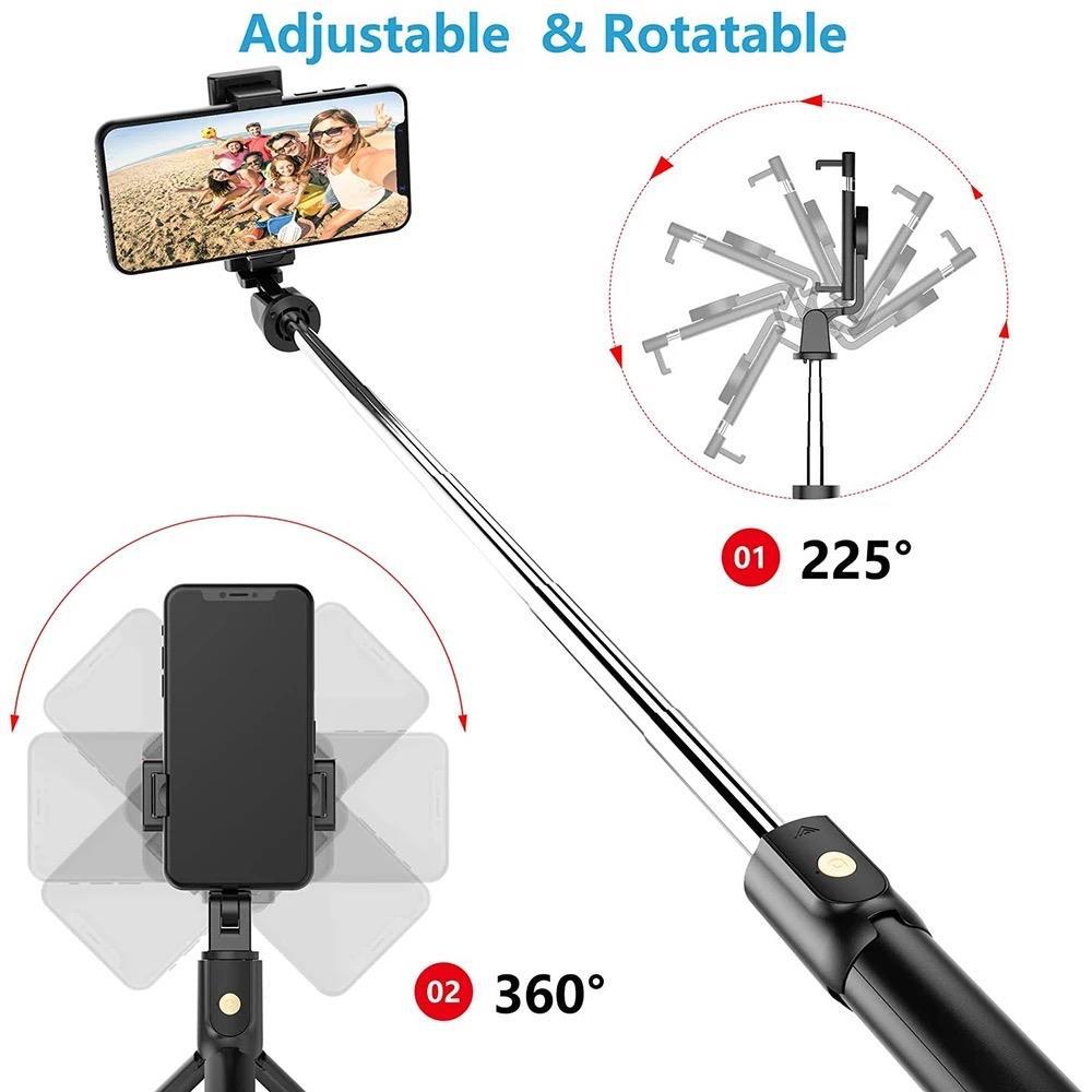 Trípode de triple altura con control Bluetooth