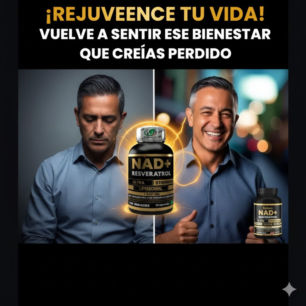 Suplemento NAD+ para antienvejecimiento y regeneración celular 1500mg