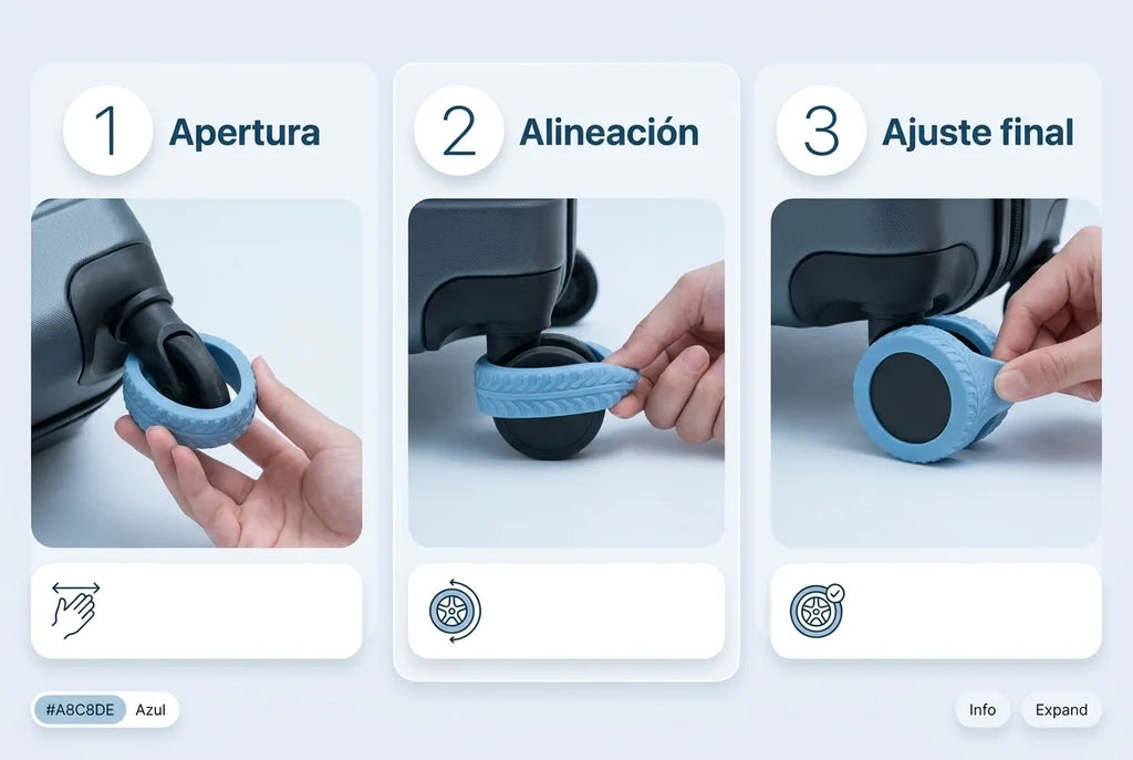 3 pasos: estira, coloca, listo