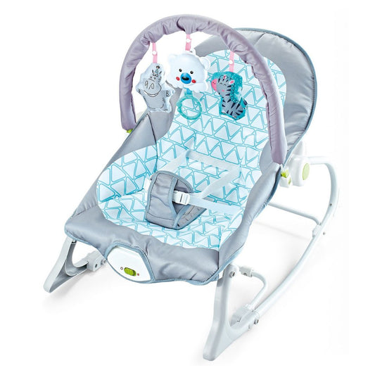 Silla Vibradora Relajante Para Bebé (Incluye Toldillo y Juguetes)