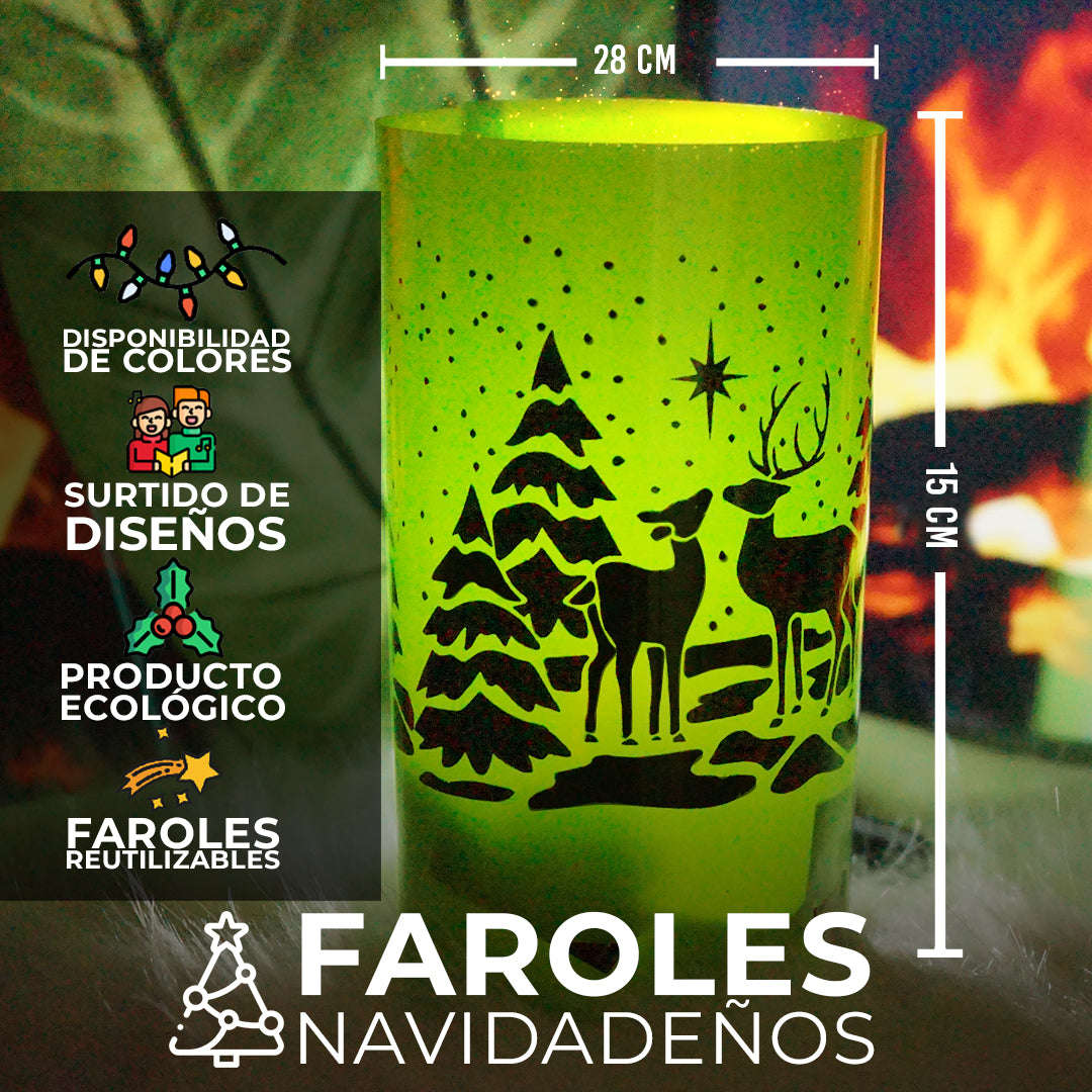 PACK X 12 FAROLES + GRATIS  VELAS