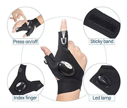 Guantes con LEDs impermeables