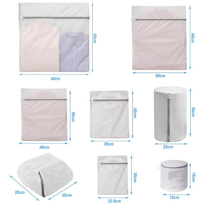 8 Bolsas con Malla para Lavadora